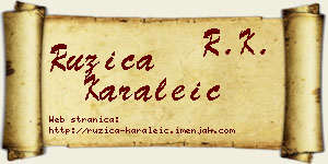 Ružica Karaleić vizit kartica